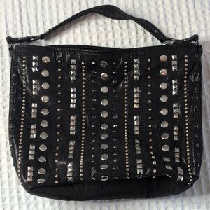 Black Studded Shoulder Bag
